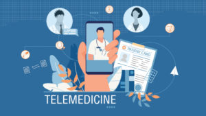 graphic showing different aspects of telemedicine