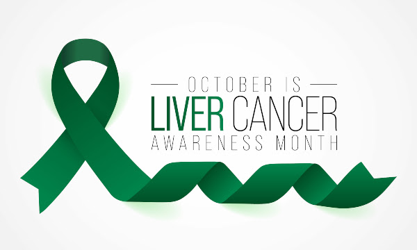 liver cancer awareness month with green ribbon
