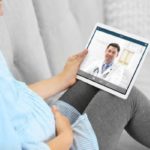 patient video chatting with doctor